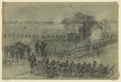 Scene at the Late Reconnaissance at Morton Ford by Alfred Rudolph Waud